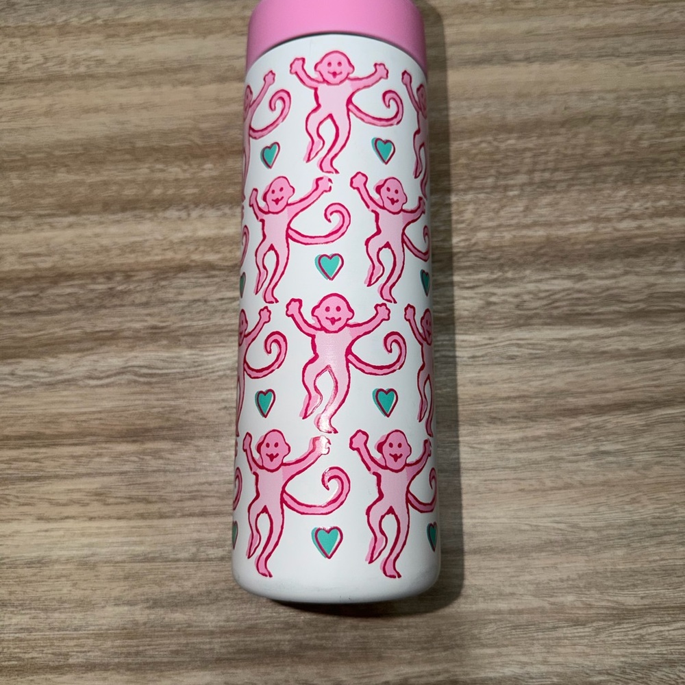 NEW Starbucks x Roller Rabbit Pink Monkey MiiR Stainless Steel Tumbler 16oz